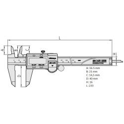 Mitutoyo, Produit: Pied à coulisse Digimatic AOS